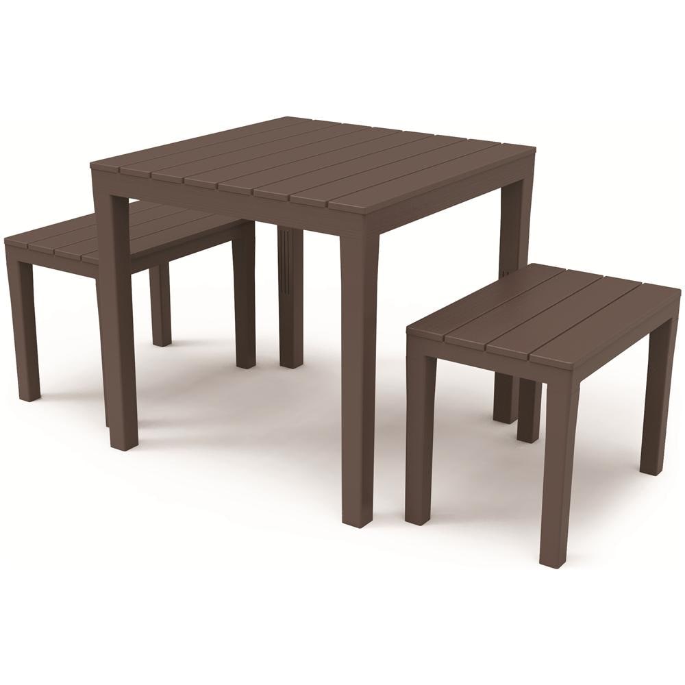 Set da Giardino 2 Panchine 1 Tavolo Moka - Modello Papua - Foto 1