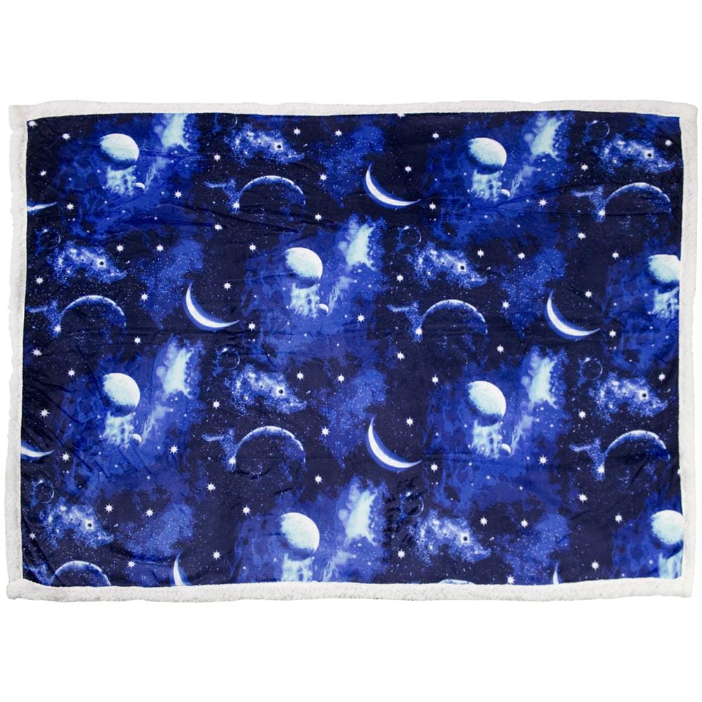 Plaid Con Retro Agnellato Disegno Planet Varie Misure 210x240 cm Planet - Foto 4