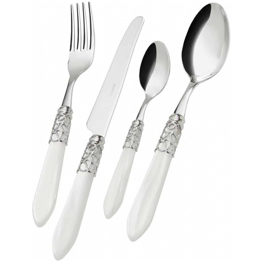 , Set 24 Pz Melodia Ghiera Cromata Colore Avorio - Foto 2