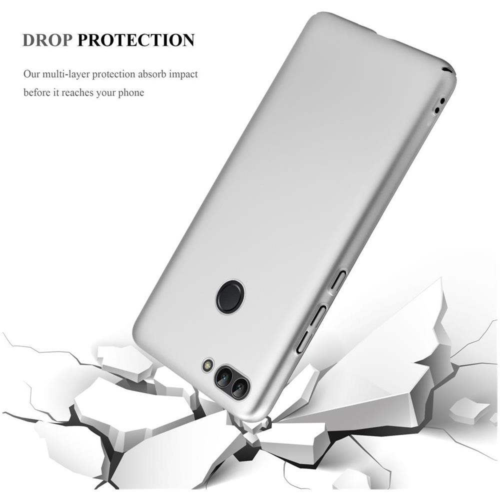 Custodia Compatibile Con Huawei P Smart / Enjoy 7s In Argento Metallo - Hard Case Coperchio Protettivo In Look Metallico Contro I Graffi E Gli Urti - Foto 8