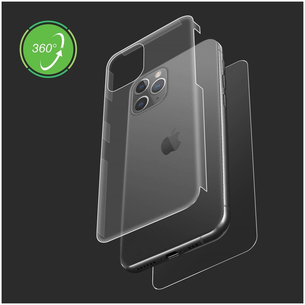 Pellicole Antibatteriche Frontale E Posteriore Per Iphone 11 Pro Trasparenti - Foto 2
