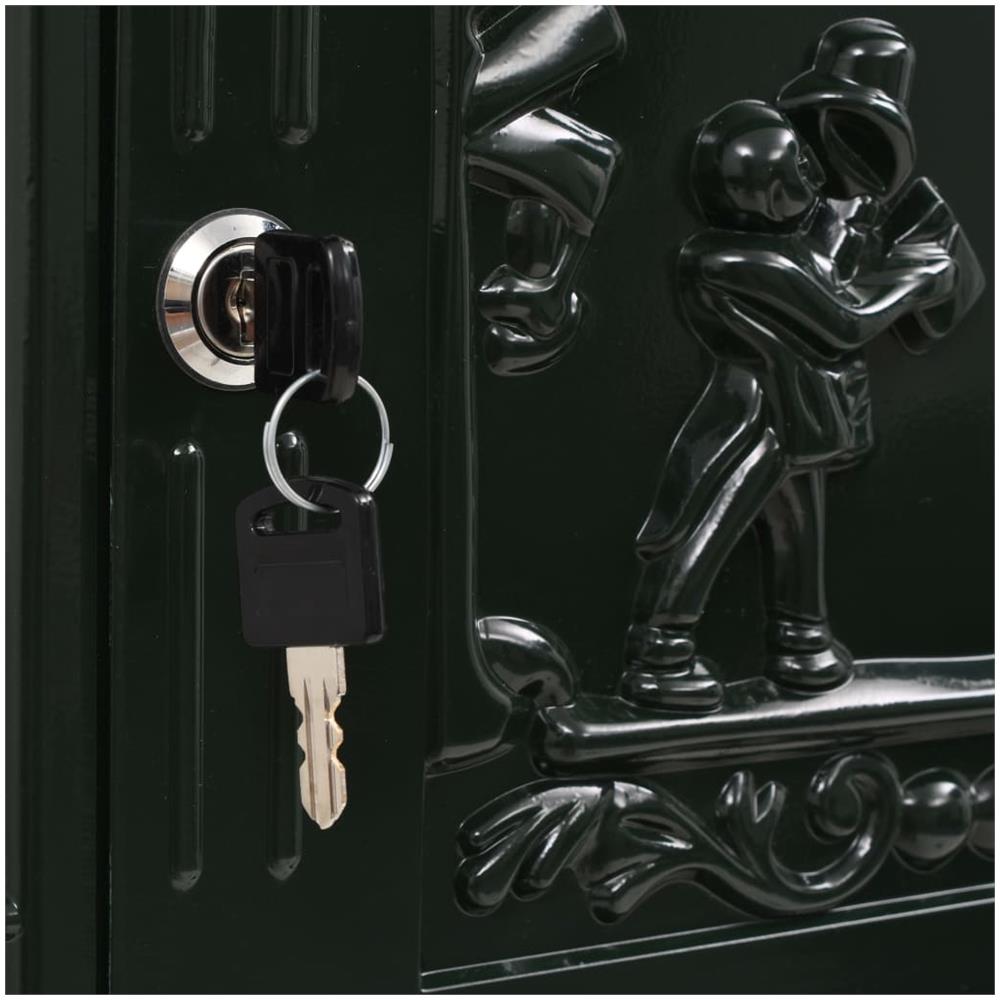 Cassetta della Posta in Alluminio Inossidabile Vintage Verde - Foto 2