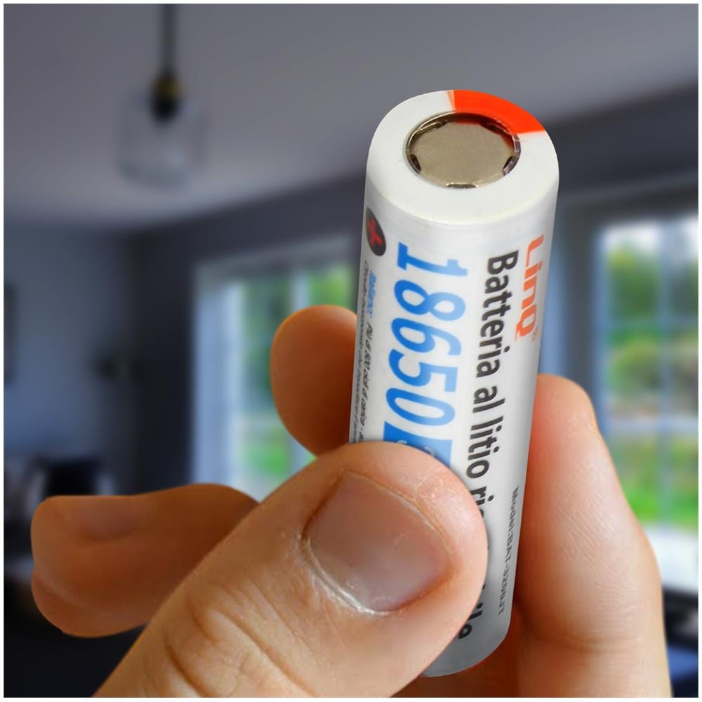 2 Batterie 18650 A Litio 3200mah 3.7v Ricaricabili Piatte 3200jt - Foto 2