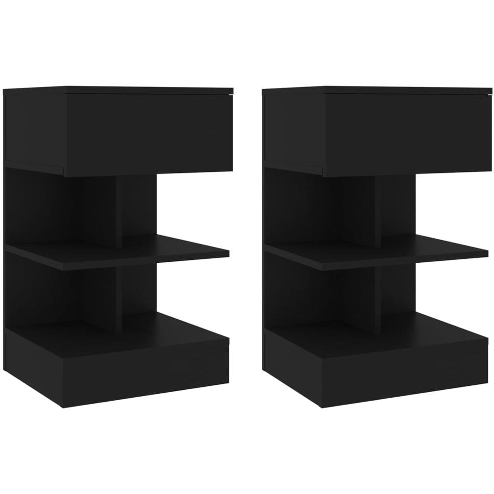 Comodini 2 pz Neri 40x35x65 cm - Foto 1