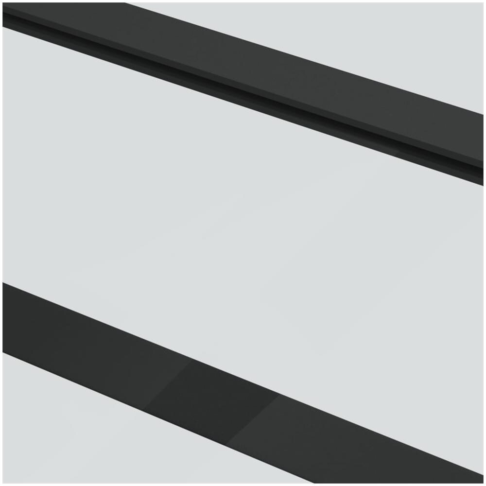 Porta Scorrevole In Vetro Esg E Alluminio 76x205 Cm Nera - Foto 5
