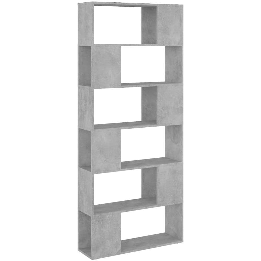 Libreria /Divisorio Grigio Cemento 80x24x186 cm in Truciolato - Foto 2