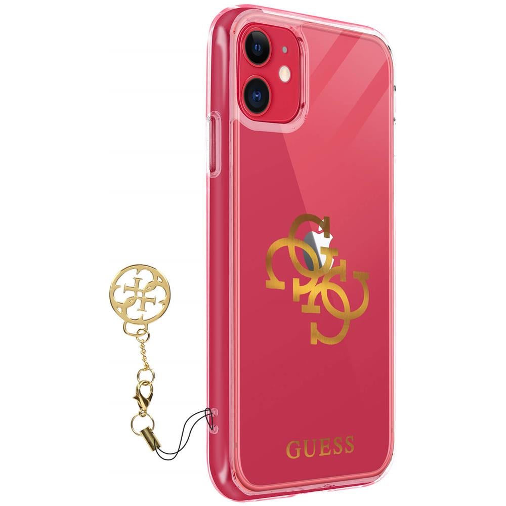 Cover Iphone 11 Bi-materiale 4g Charms Logo Oro Trasparente - Foto 5