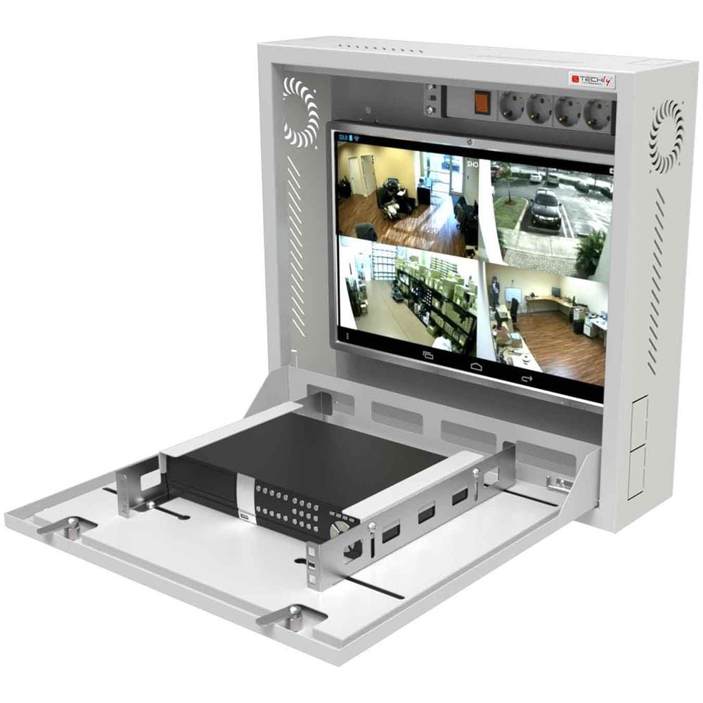 Techly ICRLIM08W2D alloggiamento di sicurezza per videoregistratore Grigio - Foto 1