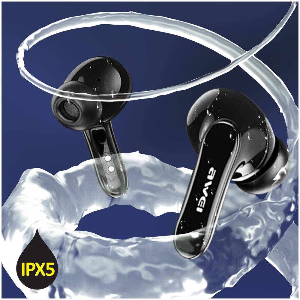 Auricolari Wireless Tws T35 Awei Design Led Gaming Comandi Touch Ipx5 Nero - Foto 2