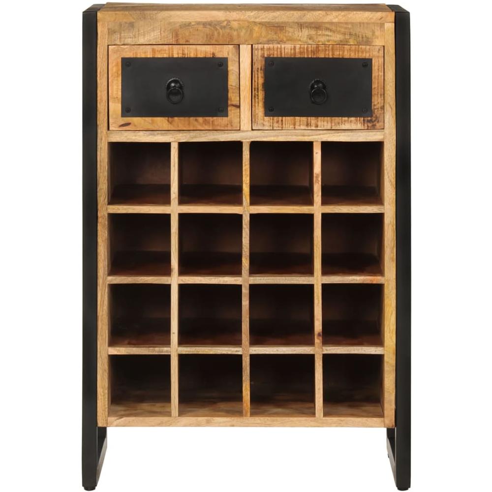 Portabottiglie per 16 Bottiglie in Legno Massello di Mango - Foto 2