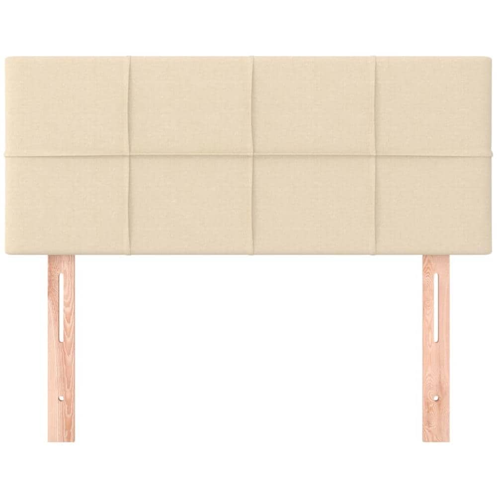 Testiera Crema 90x5x78/88 Cm In Tessuto - Foto 3