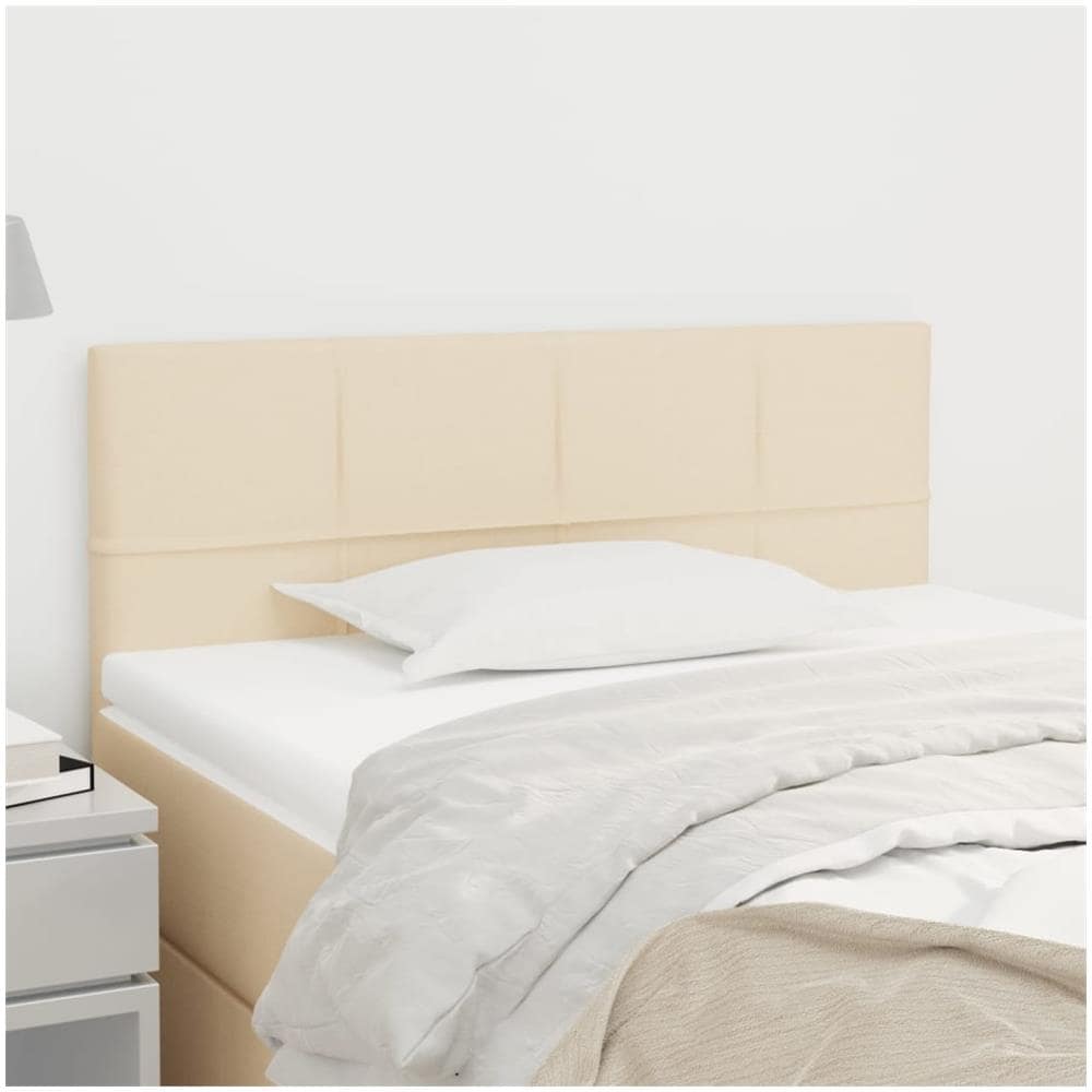 Testiera Crema 90x5x78/88 Cm In Tessuto - Foto 1