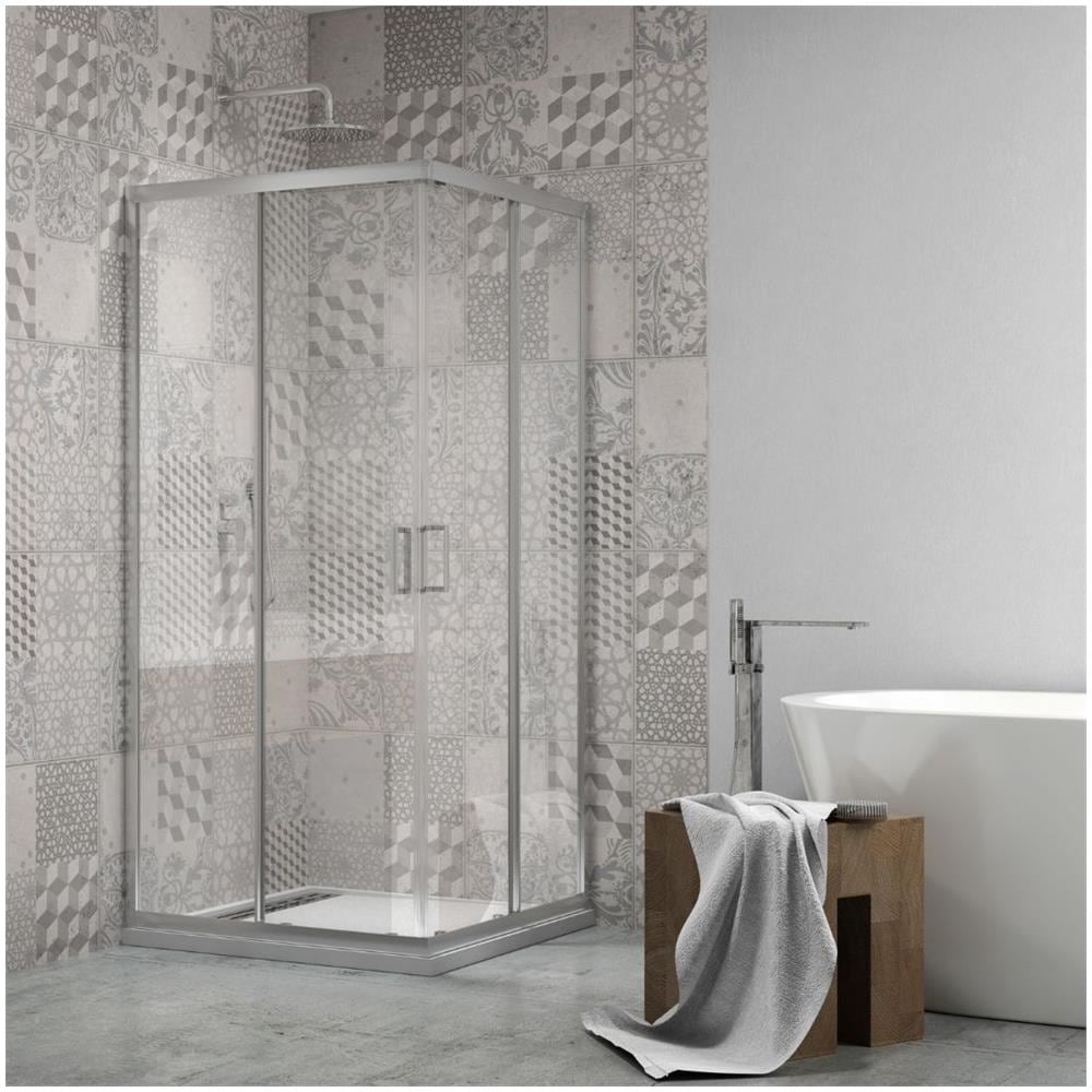 Lato Fisso Box Doccia Book Adatto Per Porta A Soffietto Book Cristallo Temprato *** Misure : 80x100x190h Cm Regolabile - Foto 1