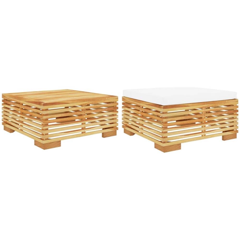 Set Divani Da Giardino 2 Pz In Legno Massello Di Teak - Foto 2