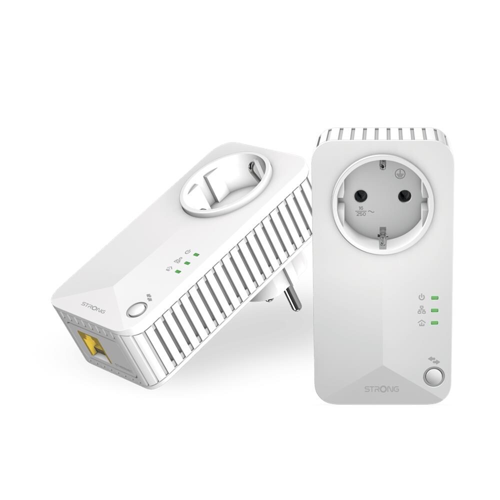 Kit 2 Adattatori Powerline 600 Duo 600 Mbit/s Collegamento ethernet LAN Colre Bianco  - Foto 1