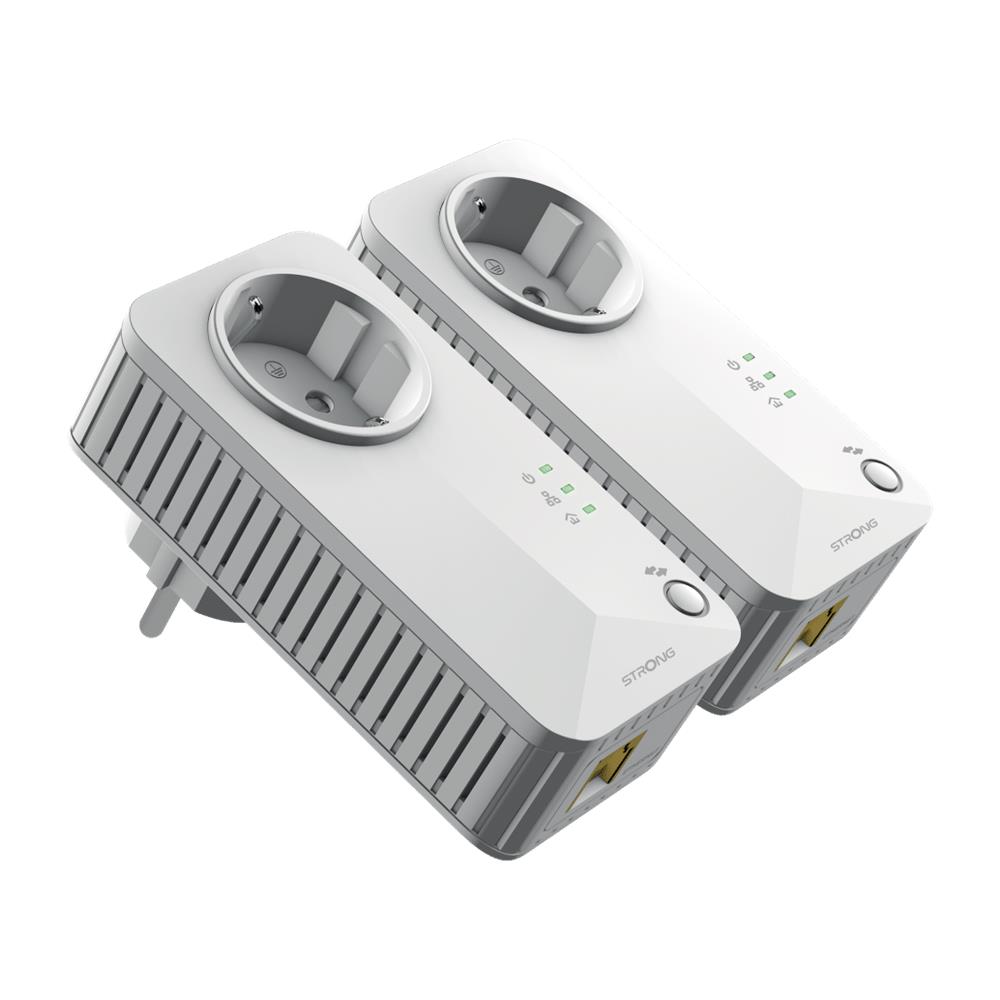 Kit 2 Adattatori Powerline 600 Duo 600 Mbit/s Collegamento ethernet LAN Colre Bianco  - Foto 2