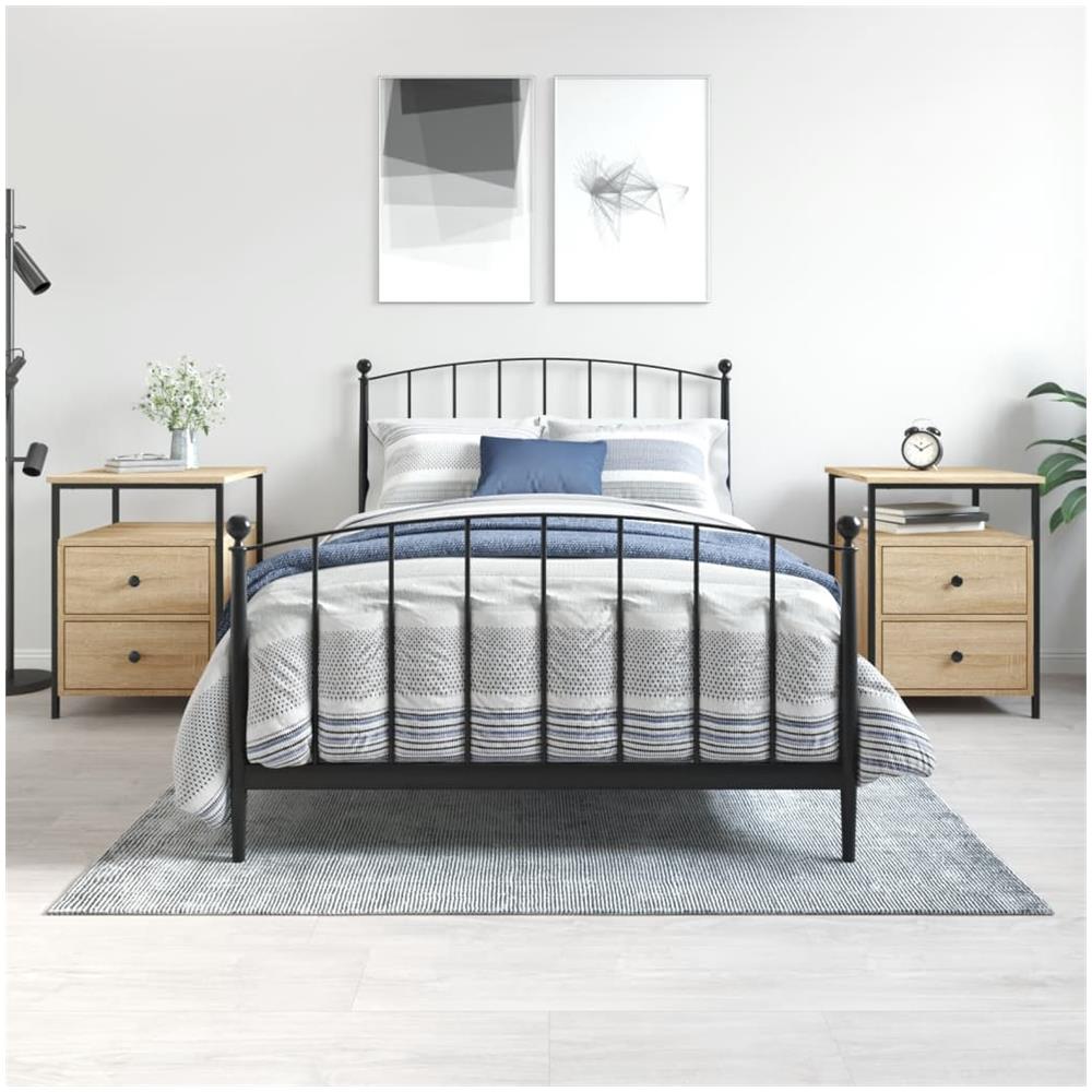 Comodini 2 Pz Rovere Sonoma 44x45x60 Cm In Legno Multistrato - Foto 1