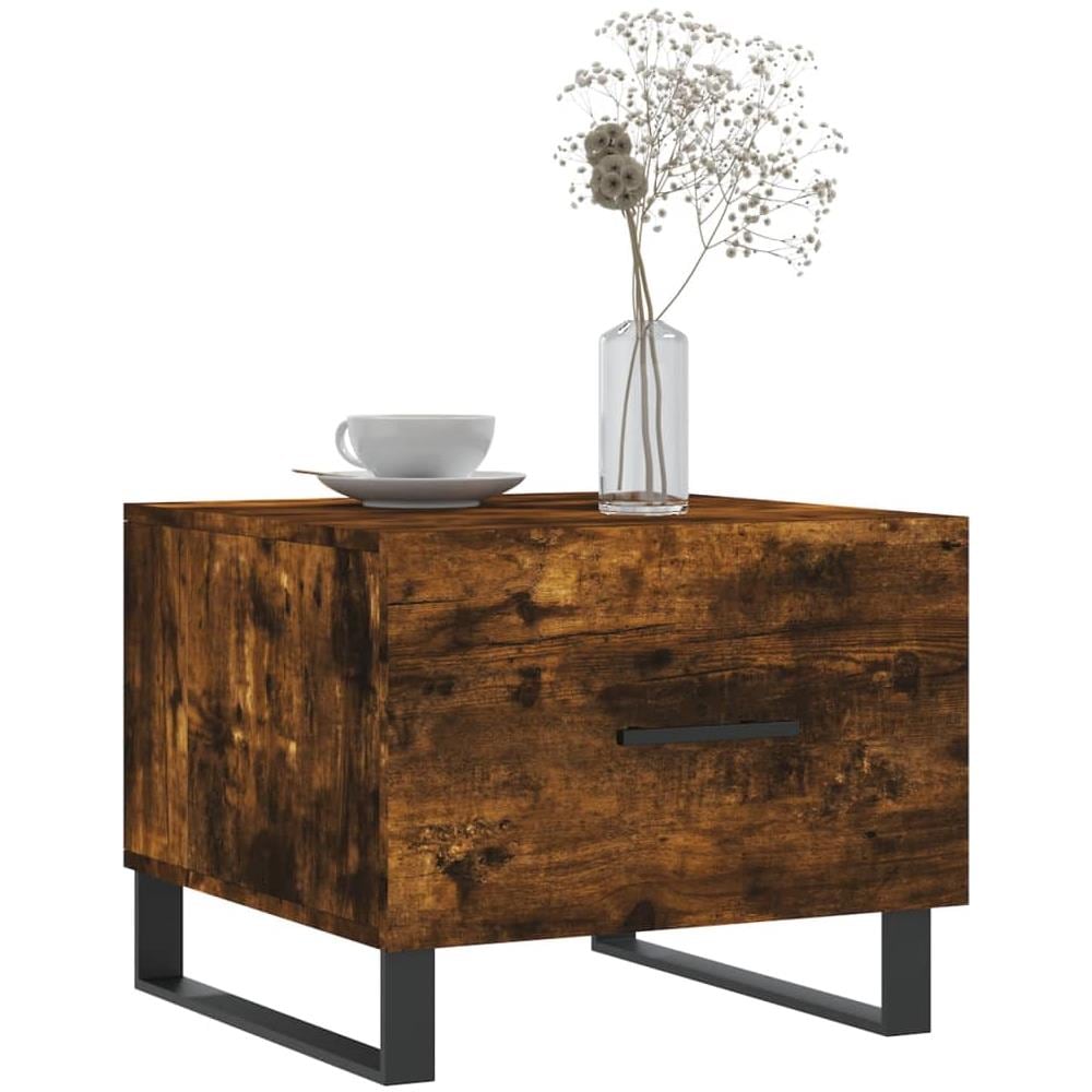 Tavolini Salotto 2 Pz Rovere Fumo 50x50x40cm Legno Multistrato - Foto 3