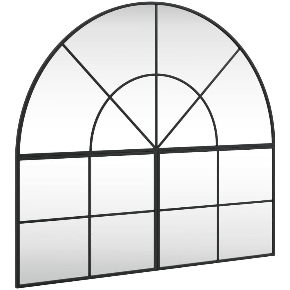 Specchio Da Parete Nero 100x90 Cm Arco In Ferro - Foto 2