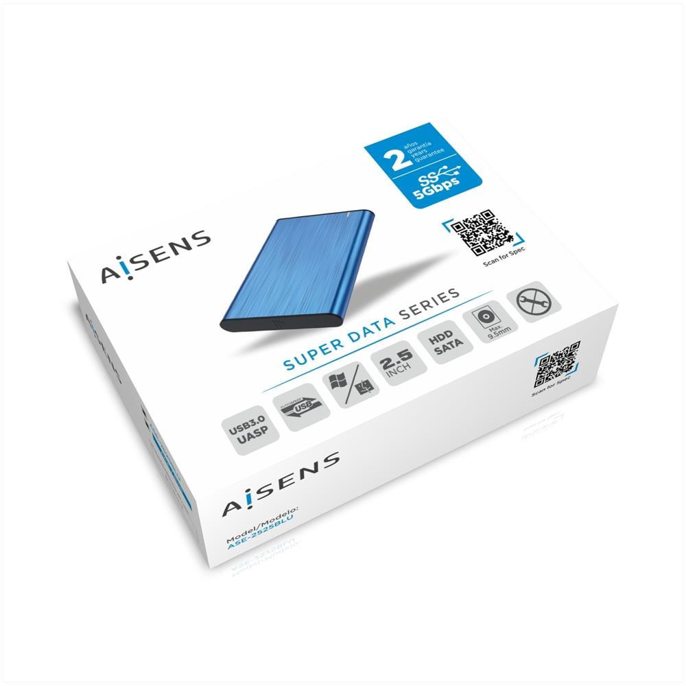 ASE-2525BLU contenitore di unità di archiviazione Box esterno SSD Blu 2.5" - Foto 6