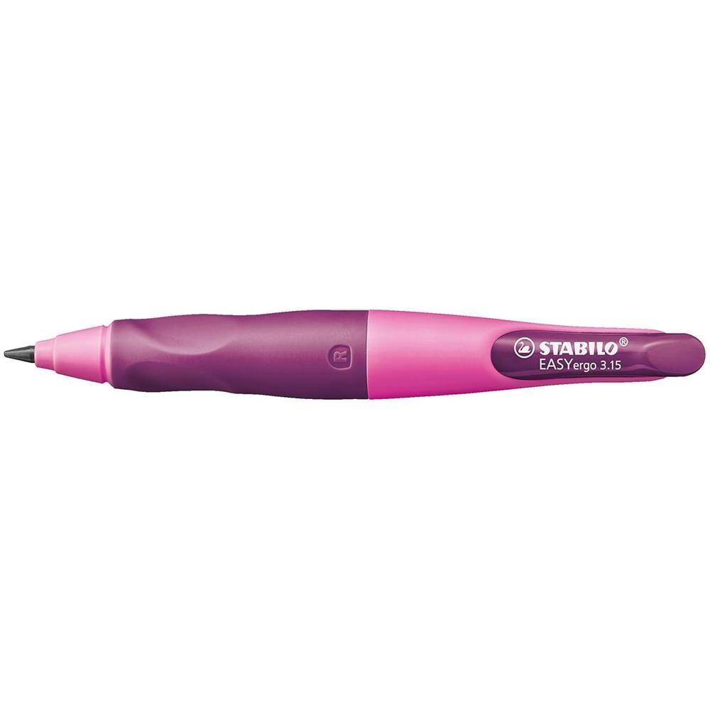 EASYergo 3.15 - Matita a scatto Ergonomica - Rosa /Lilla per Destrimani - con mina 3.15 mm gradazione HB e temperino - Foto 2