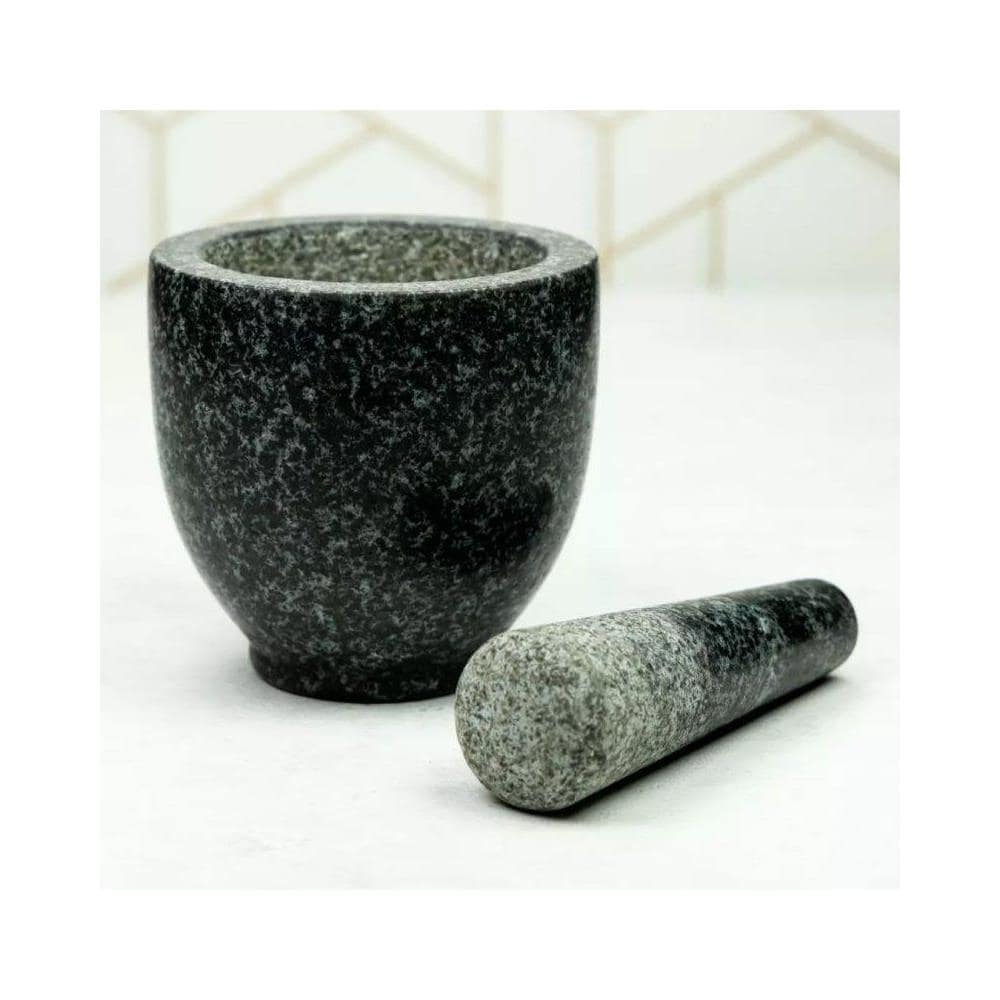 Mortaio in granito KH-1680 per macinare spezie ed erbe aromatiche - Foto 3