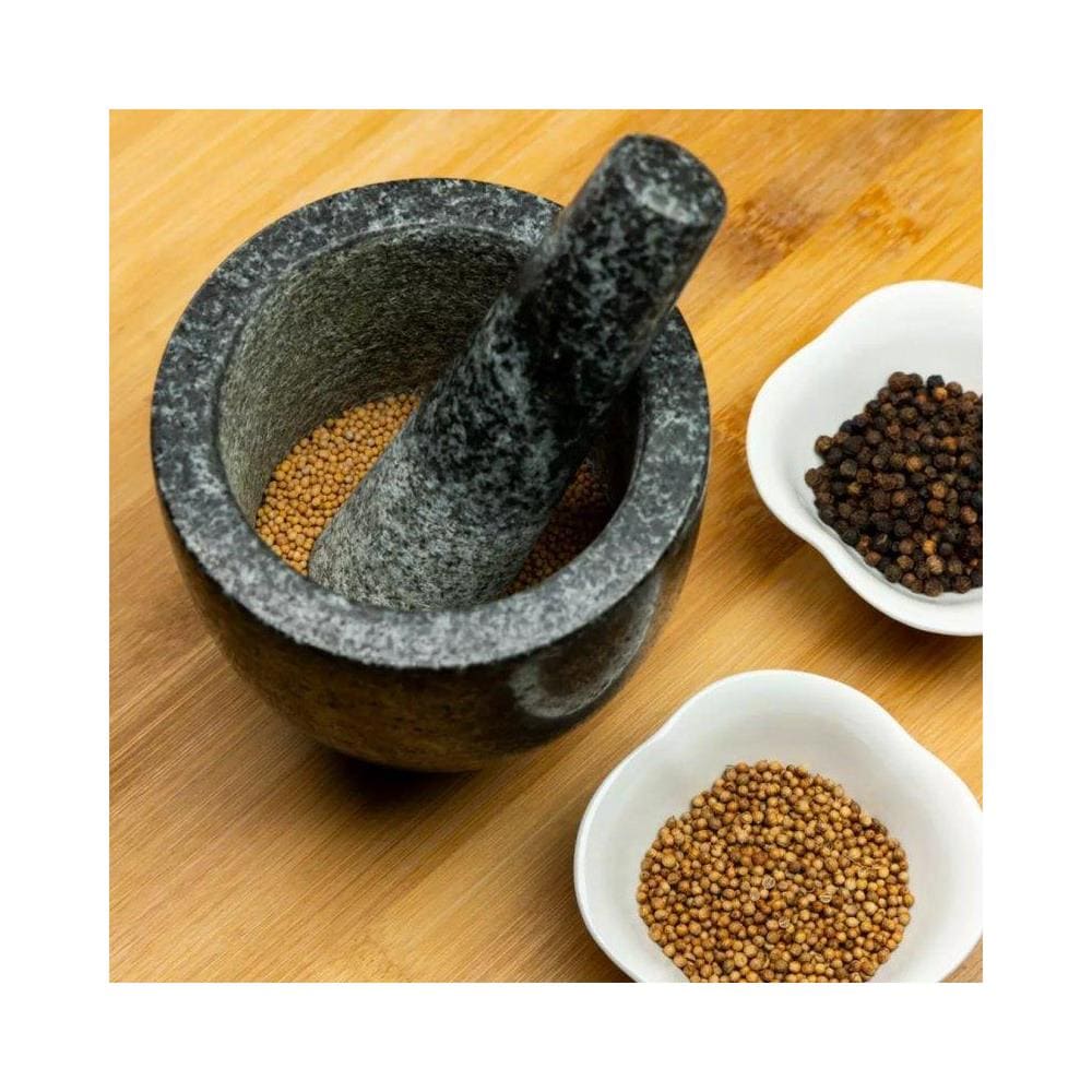 Mortaio in granito KH-1680 per macinare spezie ed erbe aromatiche - Foto 2