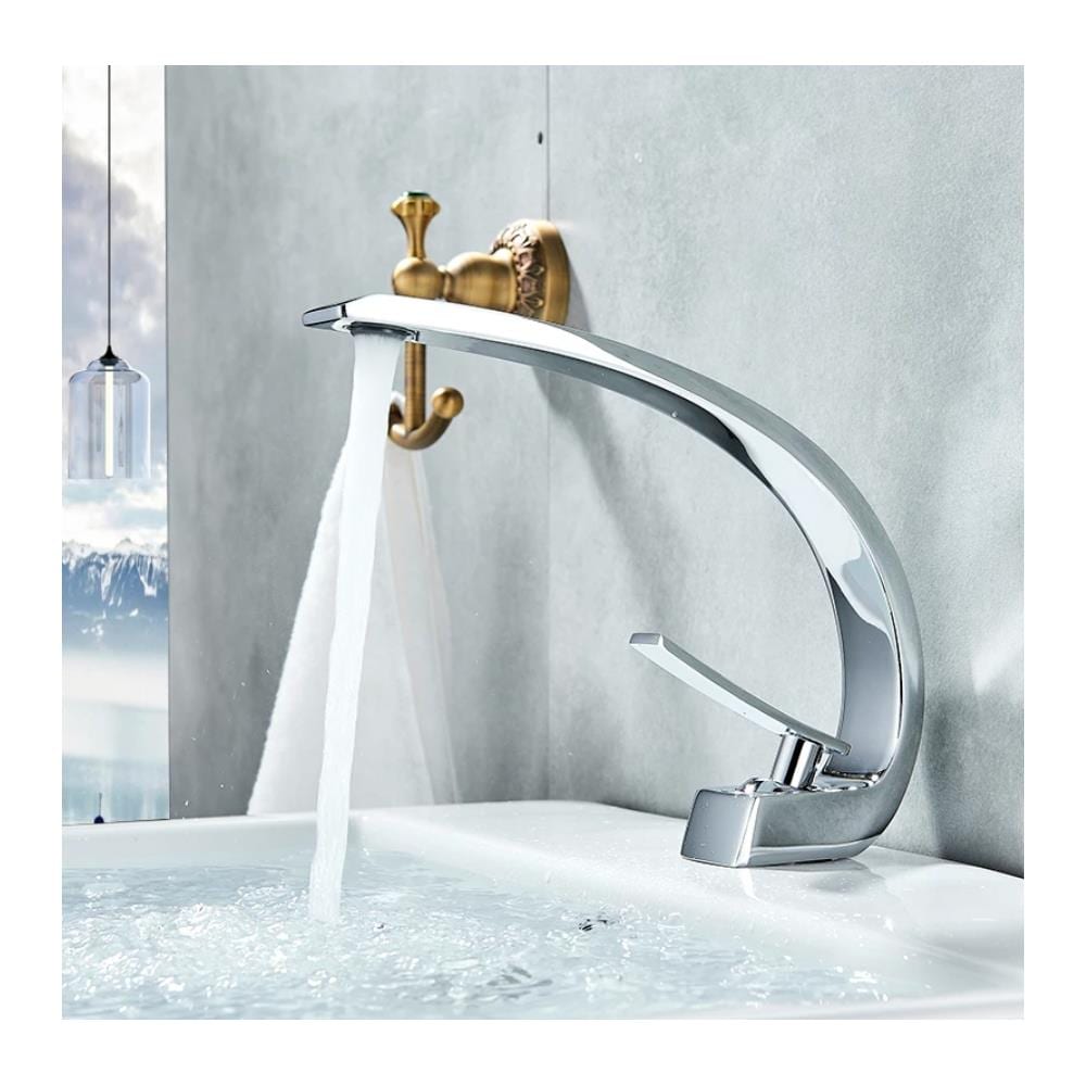 Rubinetto per lavabo da bagno, Blackswan, tipo M87, modello cromato lucido, misura 17,8 cm - Foto 2