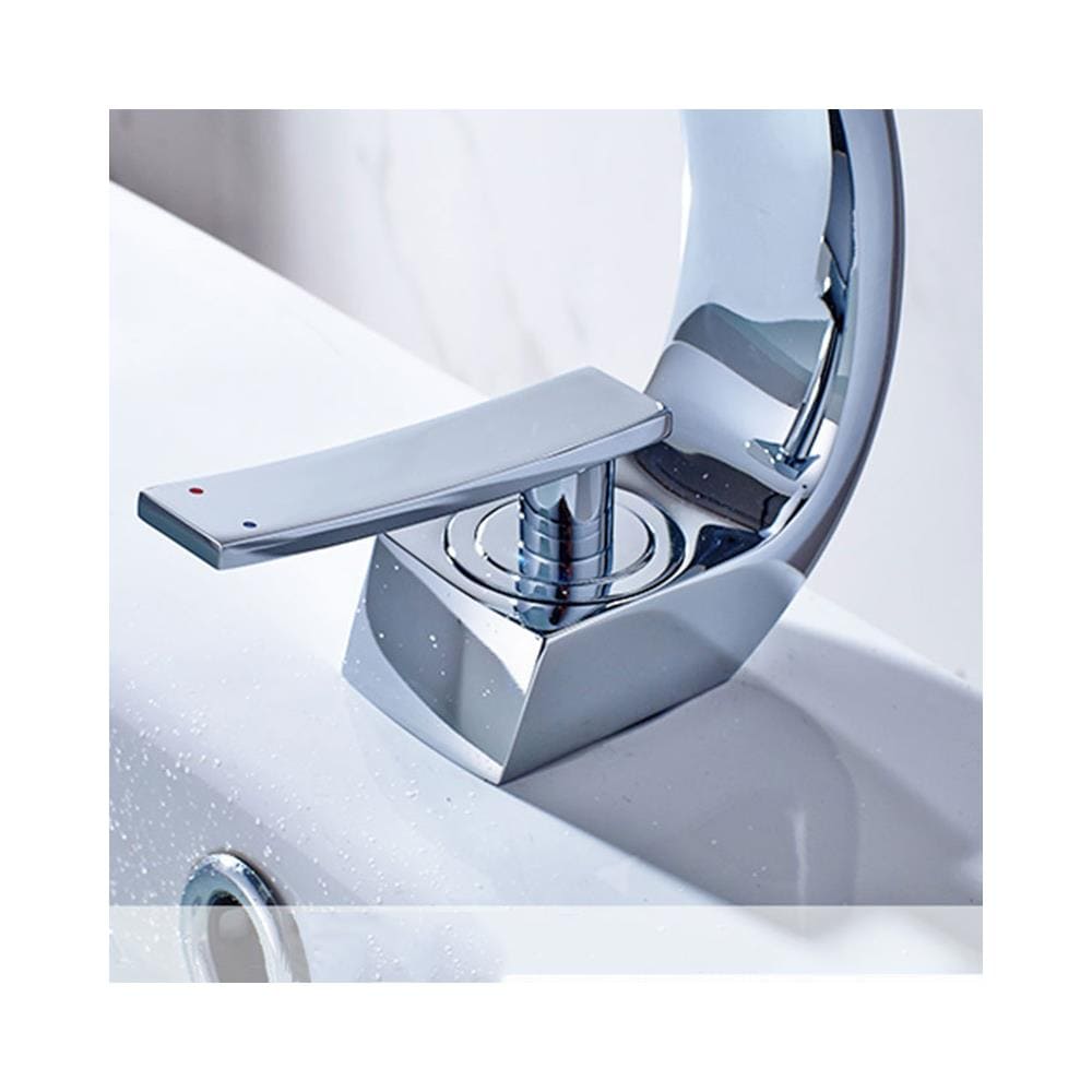 Rubinetto per lavabo da bagno, Blackswan, tipo M87, modello cromato lucido, misura 17,8 cm - Foto 4