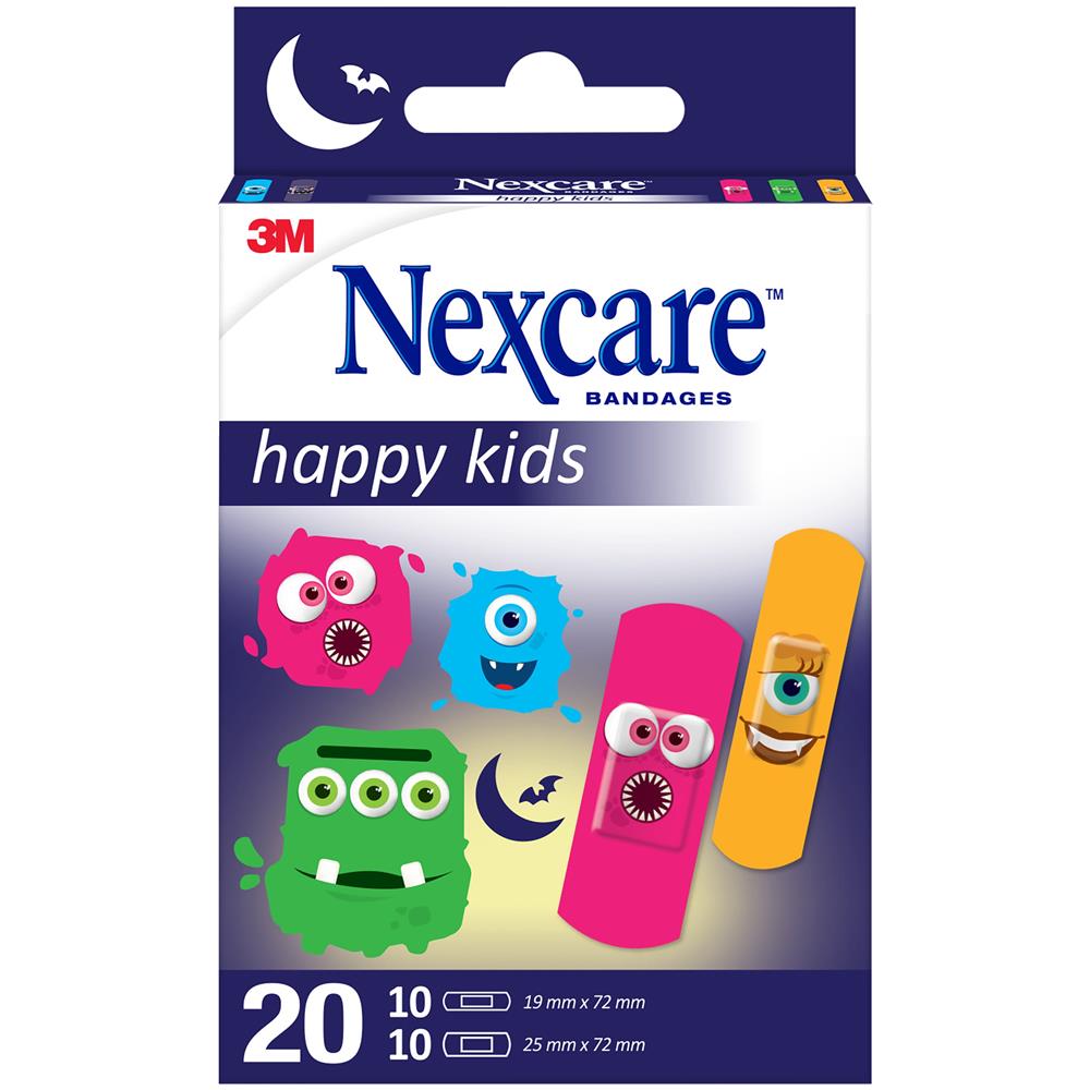 Cerotti Nexcare Kids Plasters Monsters 20 Pezzi Assortiti - Foto 1