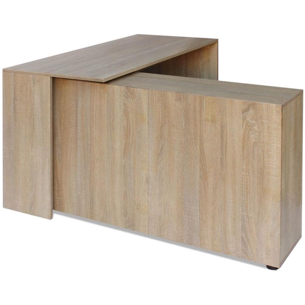 Scrivania Angolare con 4 Ripiani Rovere - Foto 3