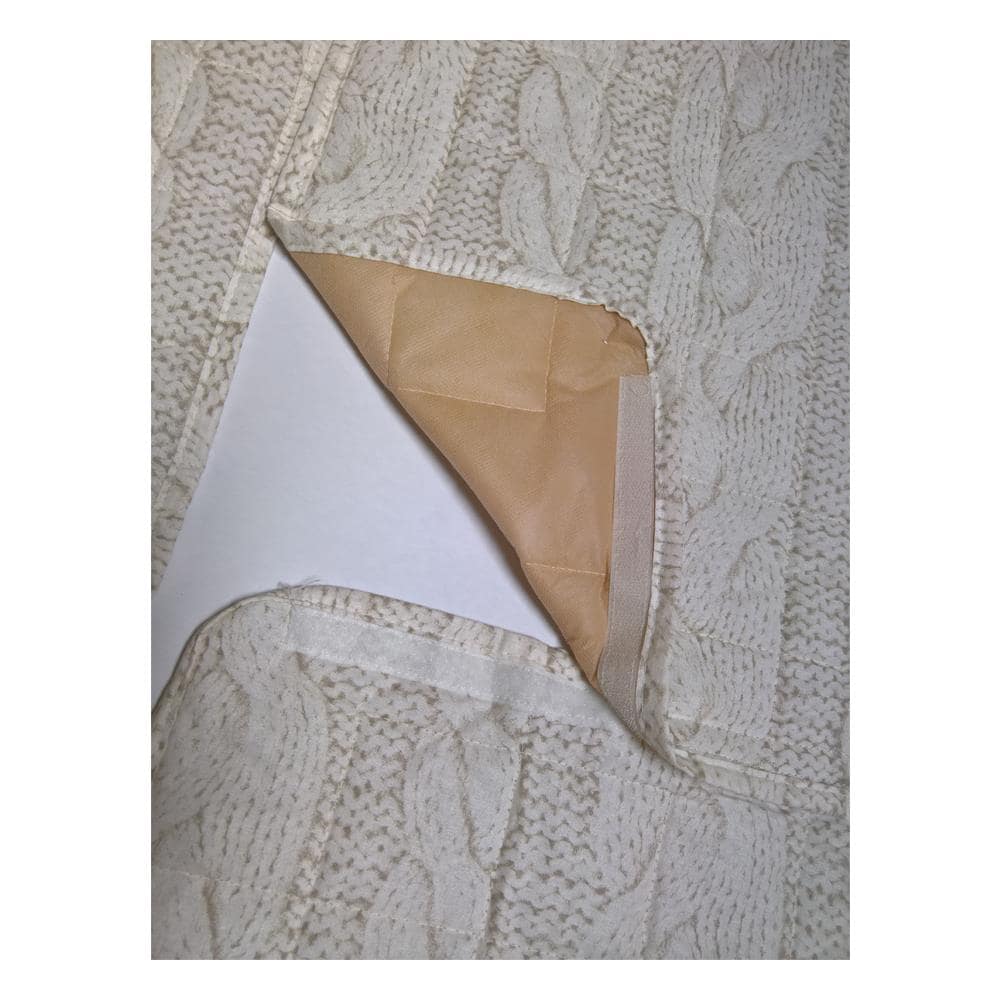 Copridivano Trapuntato Per Divani Con Penisola In Tinta Unita Colore Panna 240-245 Cm Panna - Foto 1