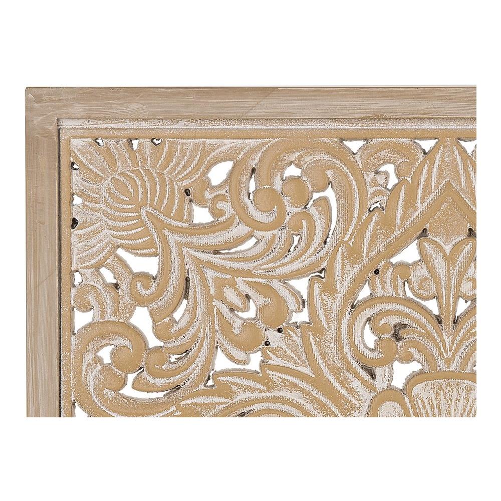 Decorazione Da Muro Color Bianco E Legno Chiaro Yonora - Foto 2