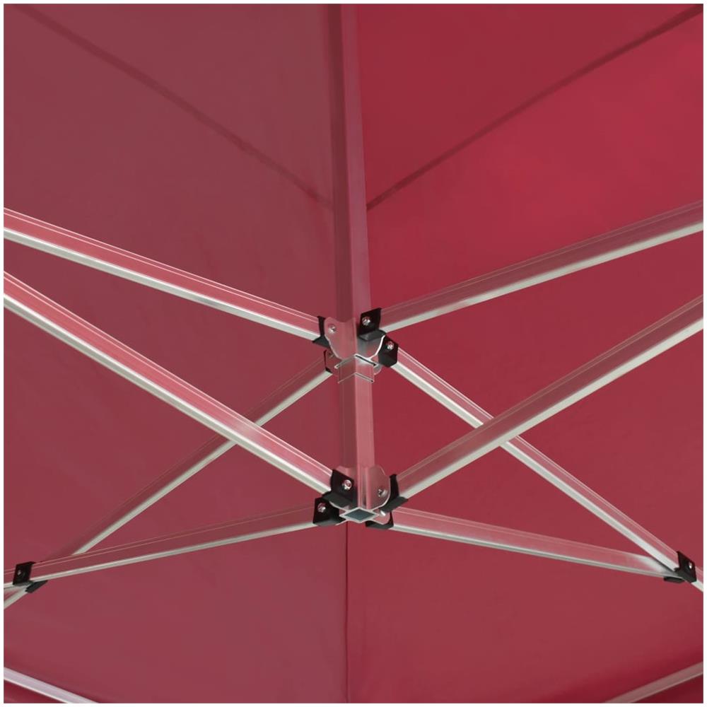 Gazebo Professionale Pieghevole in Alluminio 6x3 m Rosso Vino - Foto 2