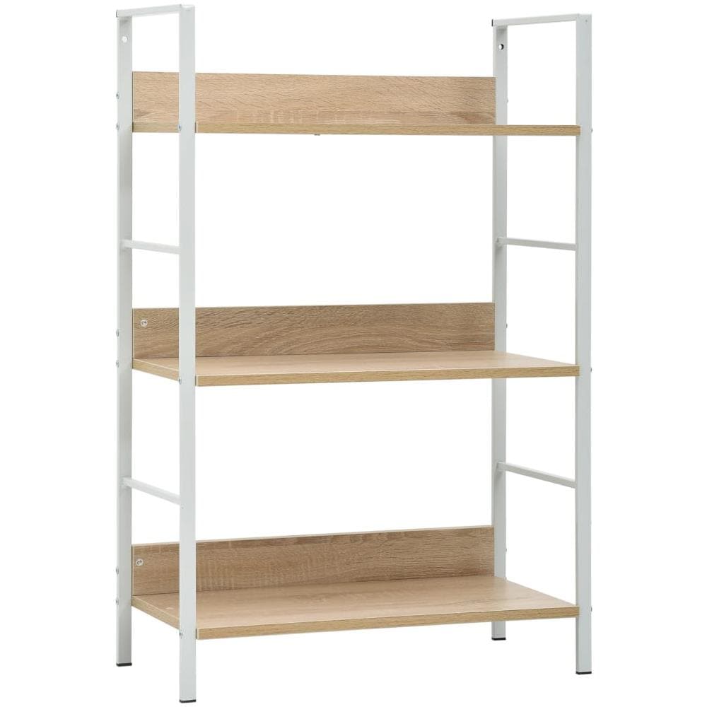 Scaffale Libri 3 Ripiani Rovere 60x27,6x90,5 Legno Multistrato - Foto 1
