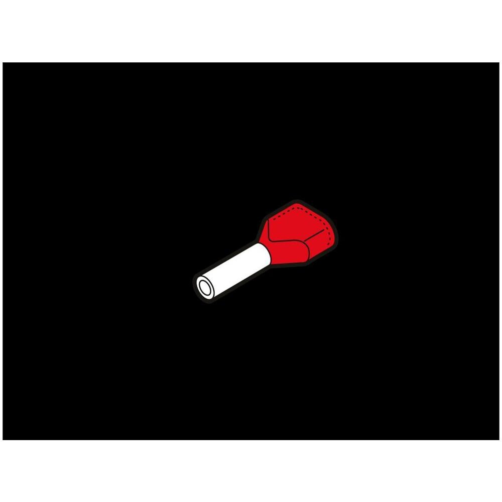 Tubetto Doppio Sez. 2x1mmq P= 8mm Rosso - Pkt108 - Foto 1