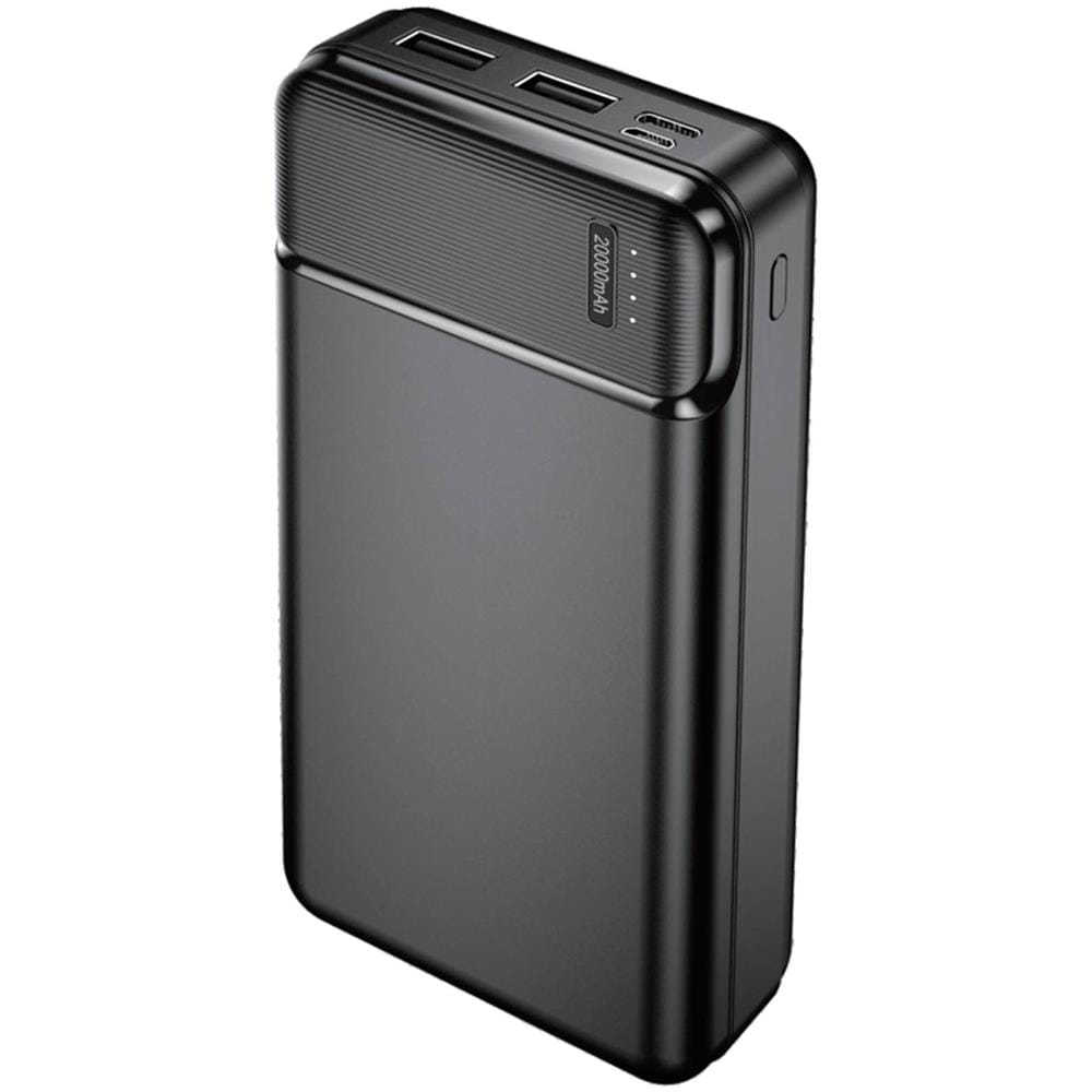 Batteria Da Viaggio 20000mah 2 Uscite Usb 2.4a Compatto E Leggero Nero - Foto 1