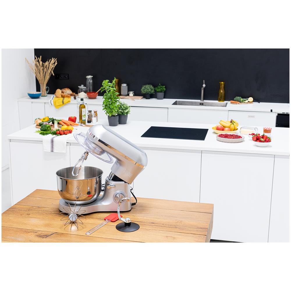 Robot Da Cucina Multifunzione Bat-1518-n - 1500w - Ciotola 5,5l - Viper - Grigio Acciaio - Foto 10