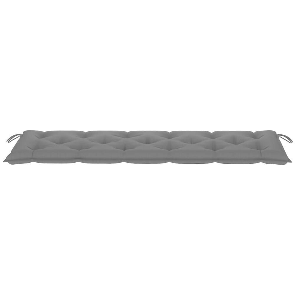 Cuscino per Panca da Giardino Grigio 180x50x7 cm in Tessuto - Foto 3