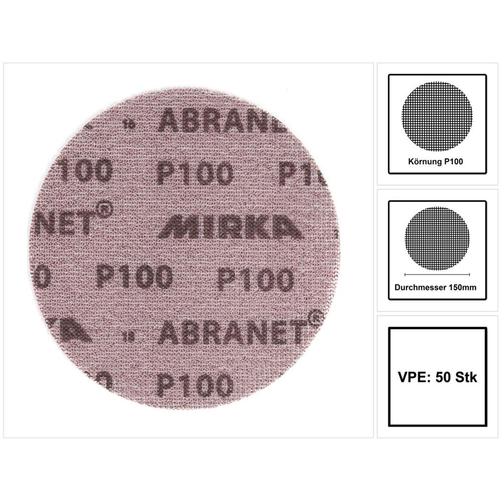 Abranet Disco Abrasivo Grip 150mm / P100 - 50 Pezzi (5424105010)  - Foto 1
