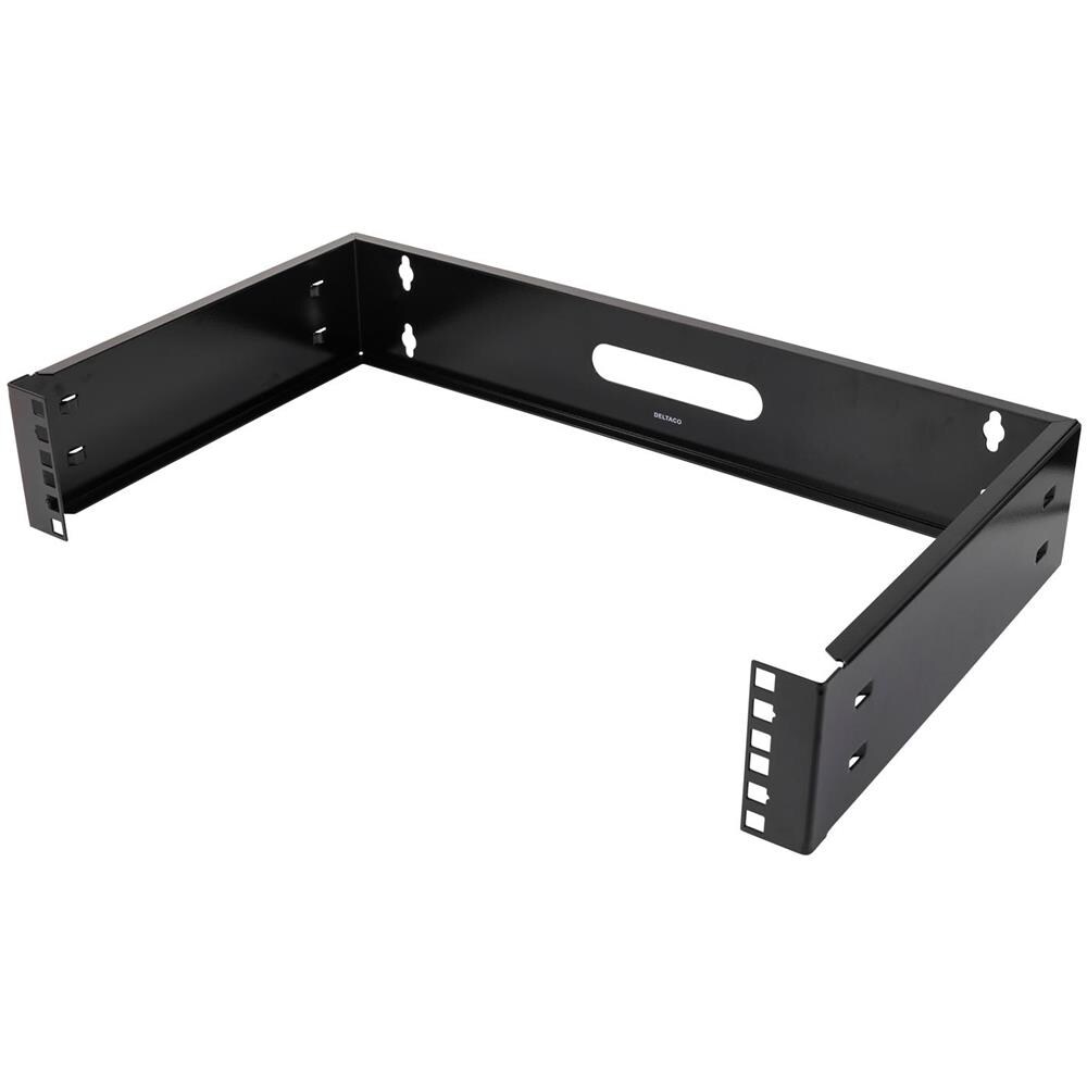 Staffa Da Parete 19 "", 2u, Max 25 Kg, Struttura In Acciaio, Nera - Foto 1