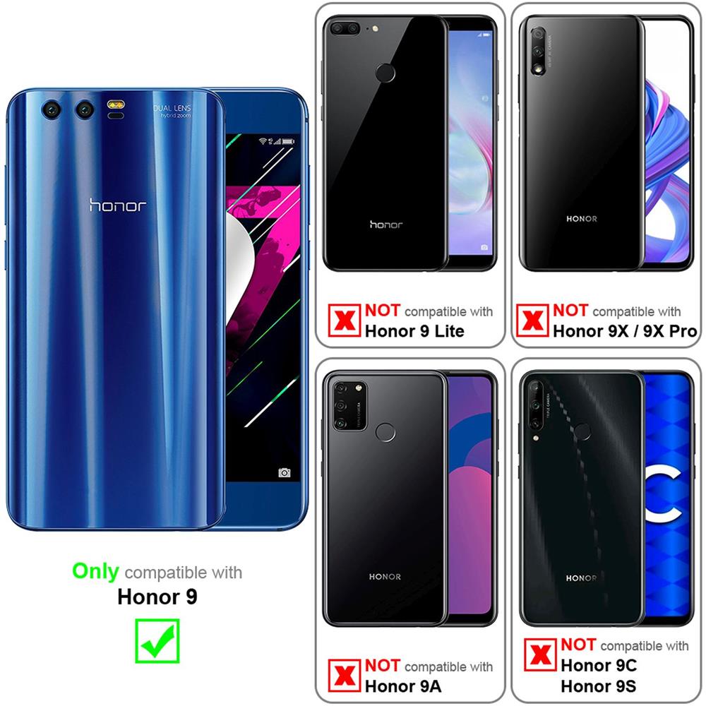 Catena Di Telefoni Cellulari Compatibile Con Honor 9 In Arancio Blu Bianco - Coperchio Protettivo In Silicone Con Anelli D'argento, Cinturino In Corda E Custodia Staccabile - Foto 2