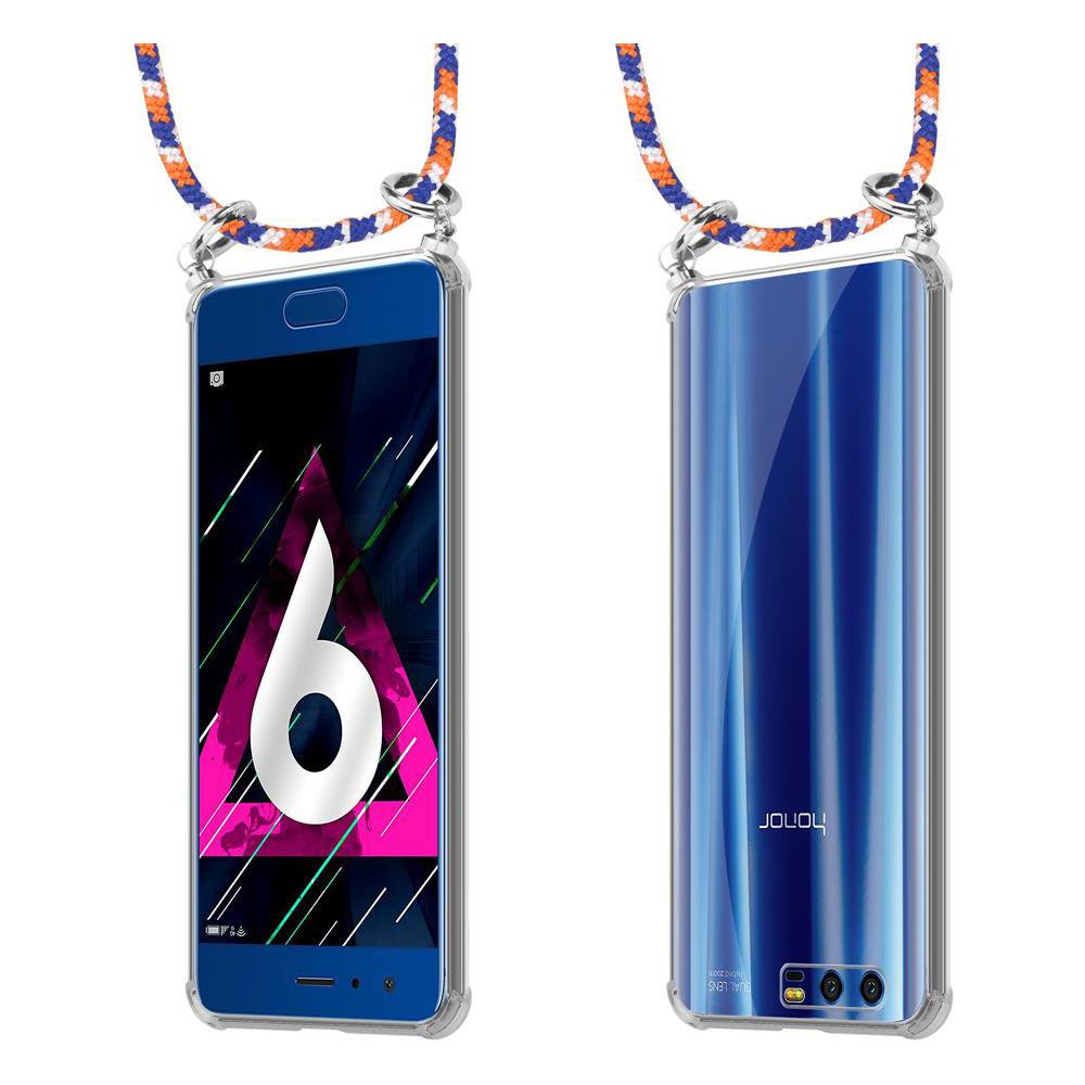 Catena Di Telefoni Cellulari Compatibile Con Honor 9 In Arancio Blu Bianco - Coperchio Protettivo In Silicone Con Anelli D'argento, Cinturino In Corda E Custodia Staccabile - Foto 8