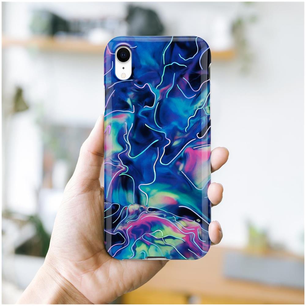 Cadorabo Custodia Compatibile Con Apple Iphone Xr In Marmo Rosa Blu No. 17 - Coperchio Protettivo In Silicone Tpu Con Motivo A Mosaico - Foto 7