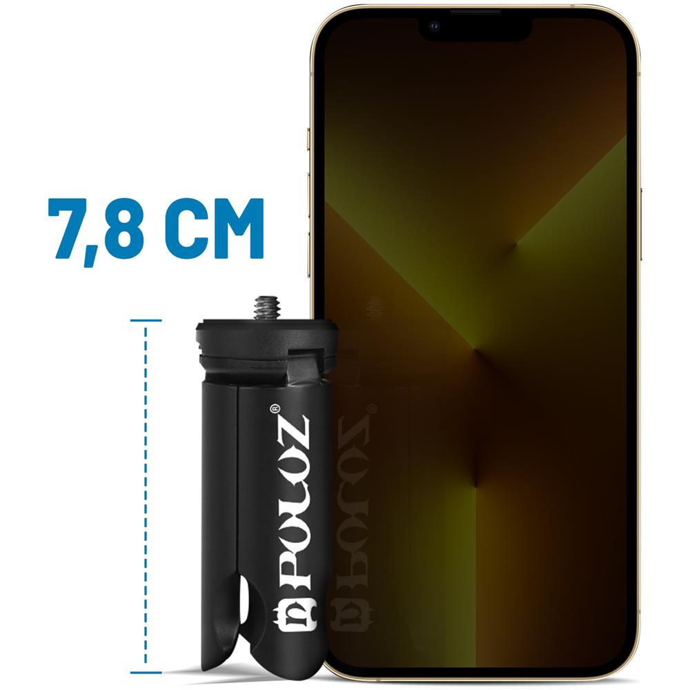 Treppiedi Tascabile Ultra-stabile Per Smartphone E Fotocamere Puluz Nero - Foto 5