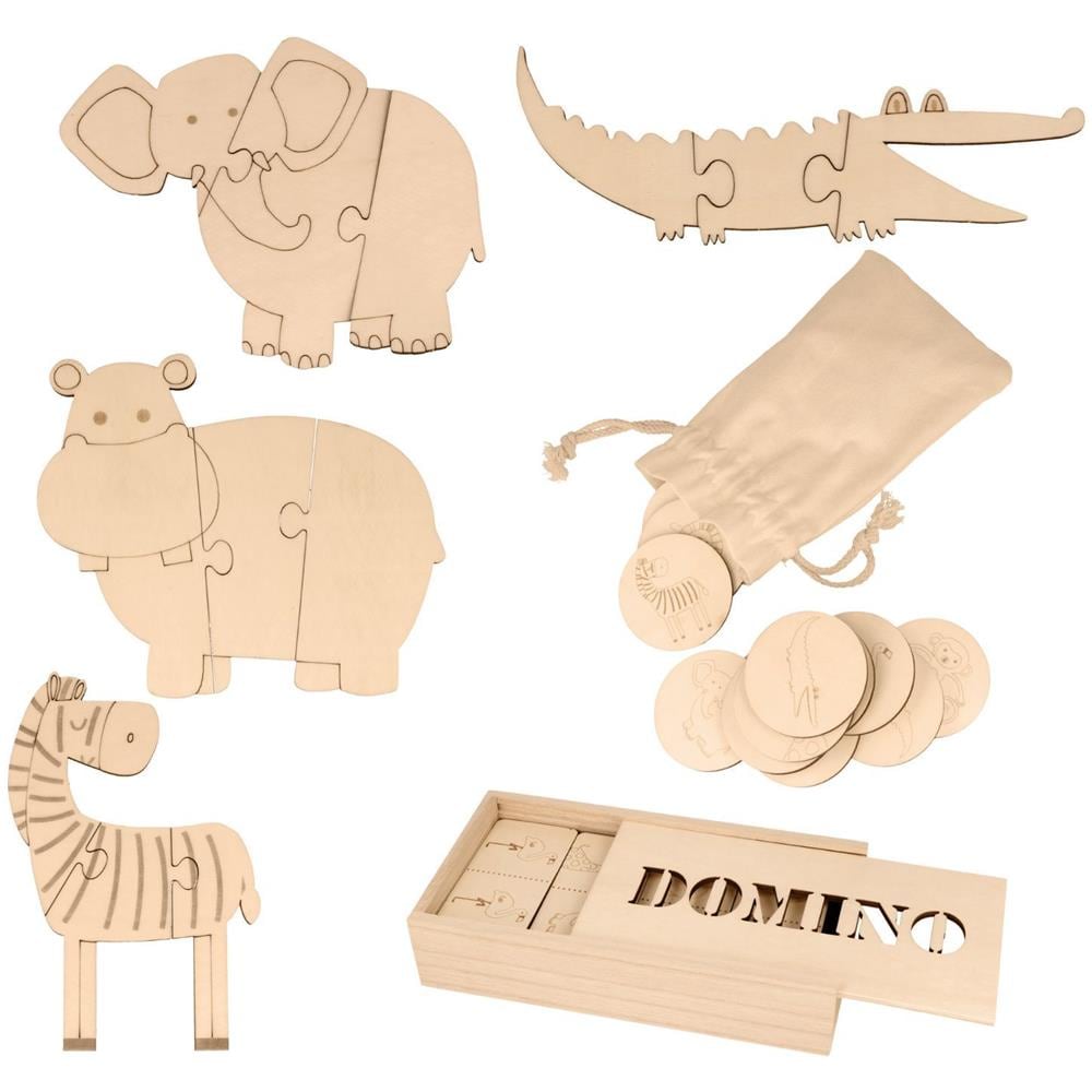 3 Giochi Safari In Legno Per Bambini - Foto 1