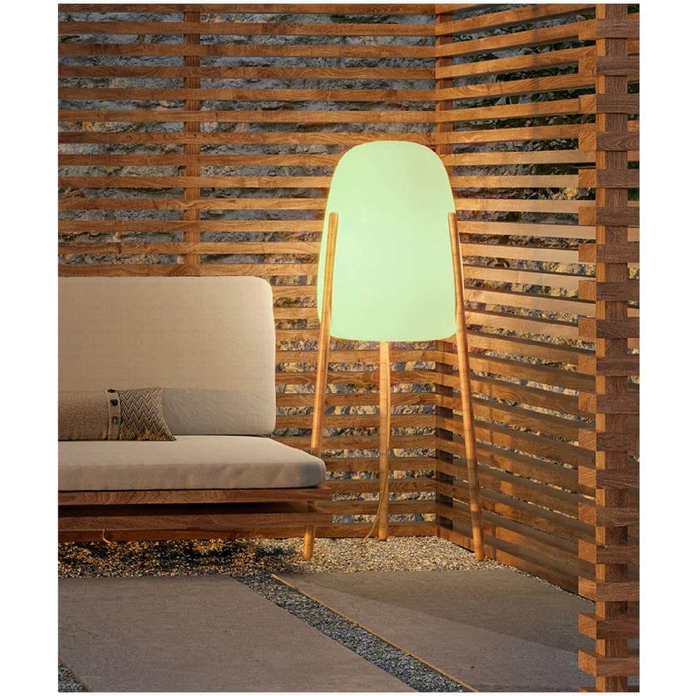 Lampada Da Terra Da Esterni Rocket 145 In&out Bianco 1450xø703 Mm Legno - Foto 5