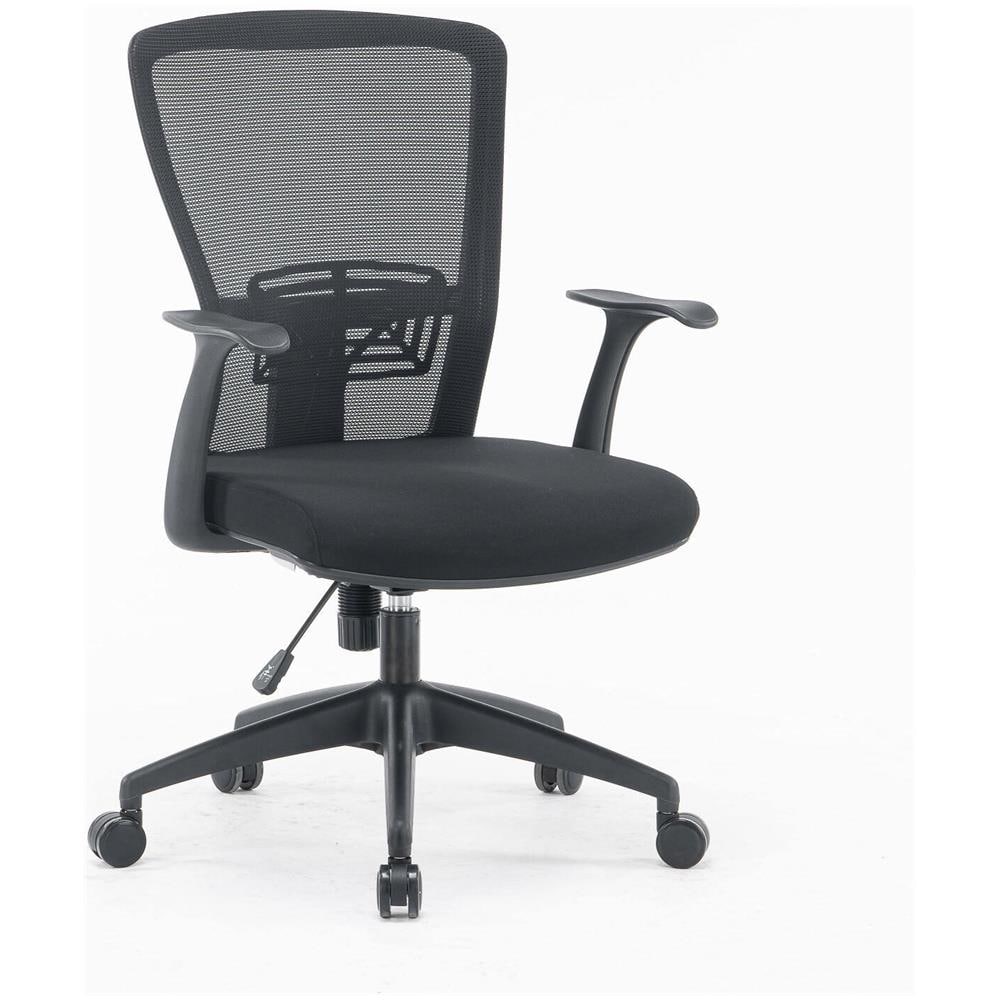 Sedia Da Ufficio Devonport, Poltrona Operativa A Rete Con Braccioli, Seduta Ergonomica Da Ufficio, 60x64h98/108 Cm, Nero - Foto 1
