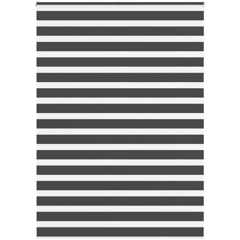 Tenda a Rullo Zebra Nero Larghezza Tessuto 160,9 cm Poliestere - Foto 1