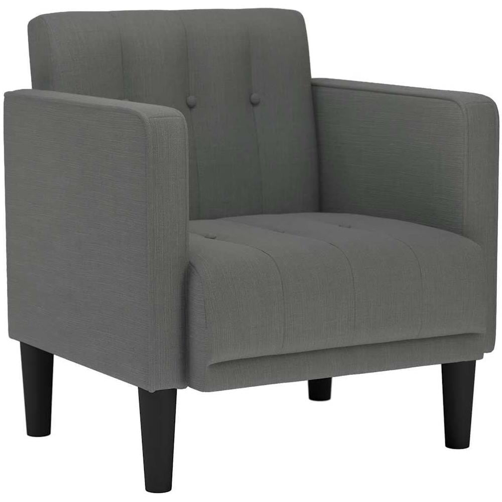 Divano Sedia con Braccioli Grigio Scuro 53 cm in Tessuto - Foto 1